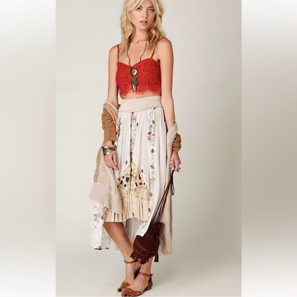 Free People Dresses & Skirts - Free People Floral Godet Skirt